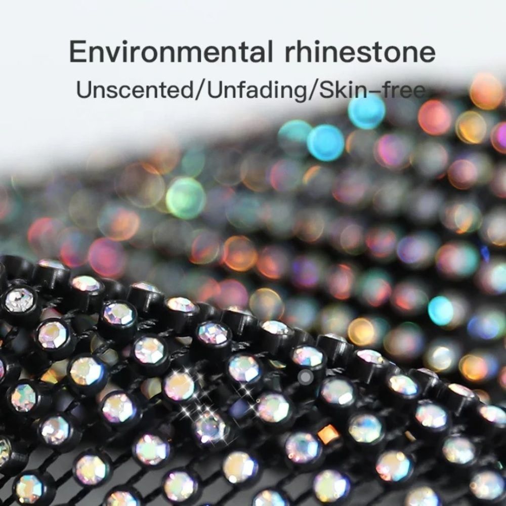 0004 | Rhinestone Mask, Breathable Mesh - Picture 5 of 8